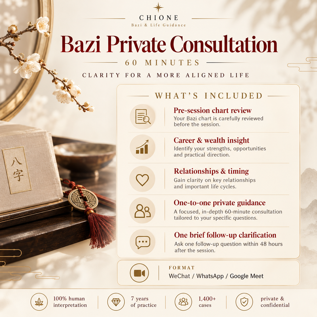 Chinese fortune teller consultation for career relationships wealth and life direction