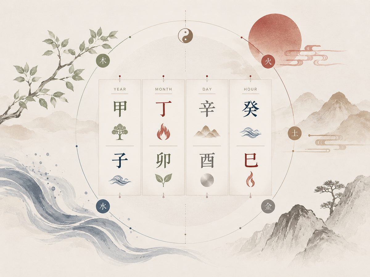 Bazi Four Pillars chart