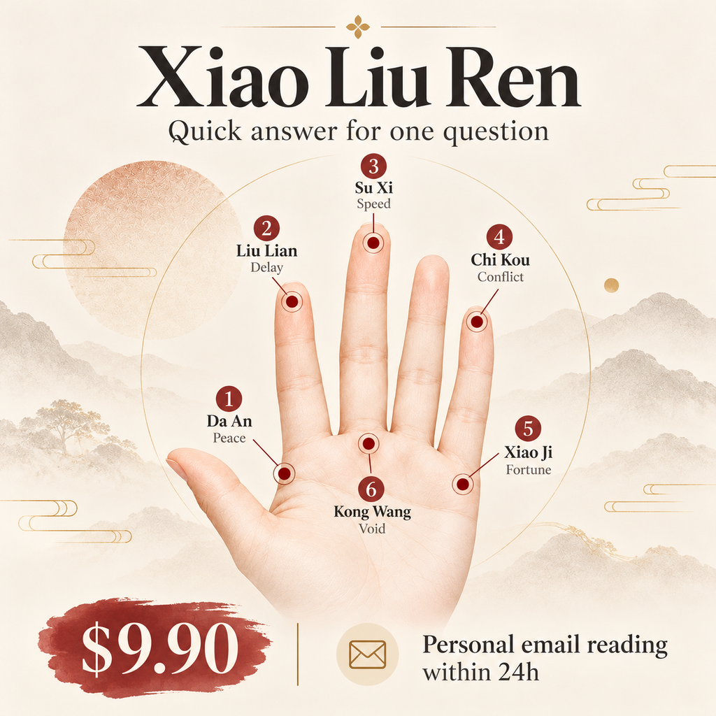 Xiao Liu Ren personal Chinese divination email reading for one question
